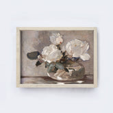 Vintage Art Print | Neutral Vase Painting A99